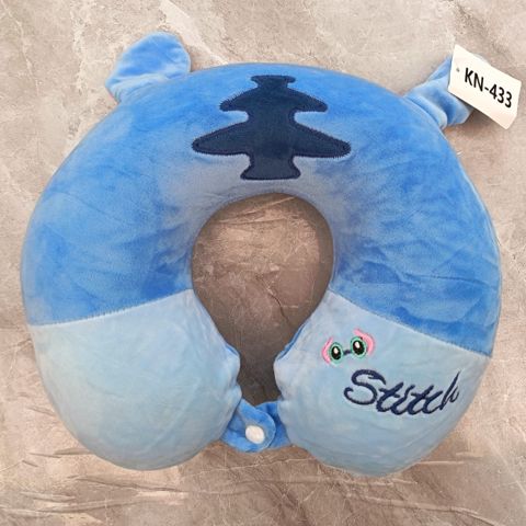 Boyun yastığı Stitch, velür, göy/mavi — Bakı