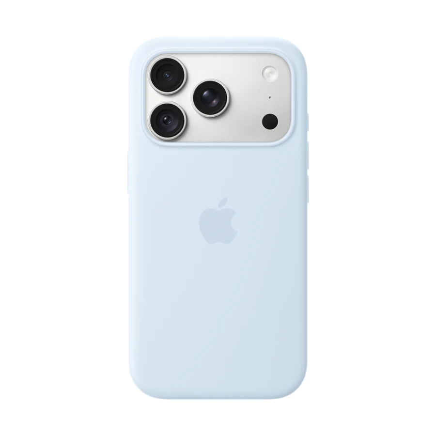 Silikon qoruyucu örtük Apple MagSafe ilə iPhone 18 Pro üçün, Crisp Blue — Bakı