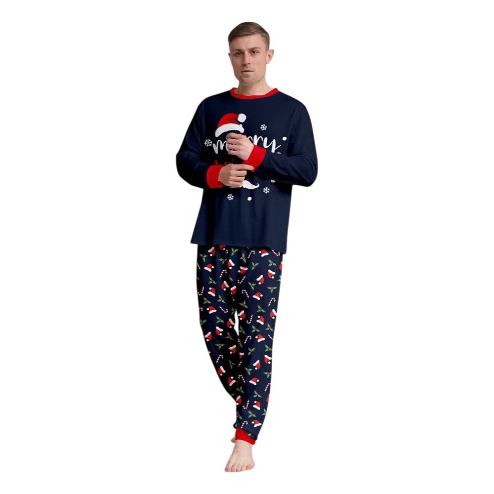 Kişilər üçün şalvarlı pijama dəsti miks1732, göy, parça, ölçü L — Mallar, Bakı