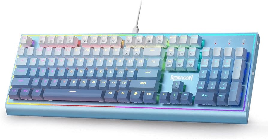Redragon K654GWB-RGB Blue siren Wired Gaming Klaviatura — Kompüterlər və noutbuklar, Bakı (2)