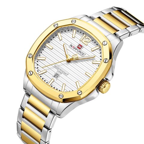 Qol saatı kişilər üçün Naviforce NF9243Gold/White — Bakı