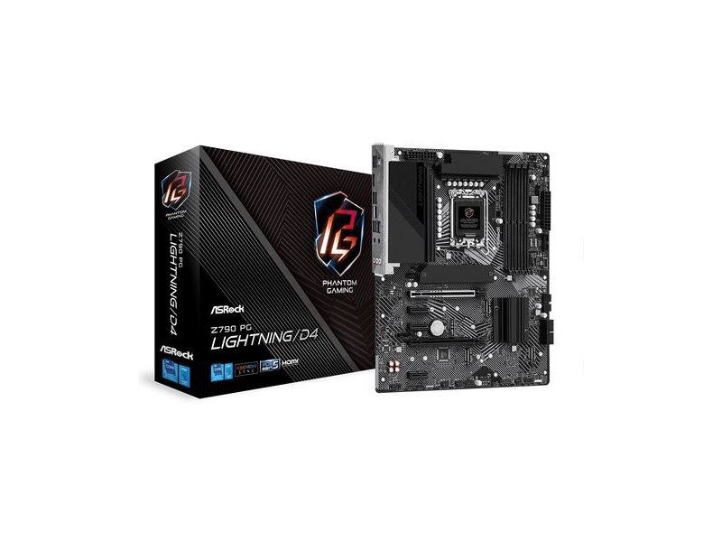 AsRock, Z790M PG Lightning, LGA 1700, DDR4, 128gb, 3200mhz, Micro ATX, 1, 1, 0, 2, 4, 8+4pin 90-MXBJW0-A0UAYZ — Ana platalar, Bakı
