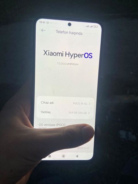 Poco X5 5G, 256 GB, rəng - Göy, Barmaq izi — Bakı
