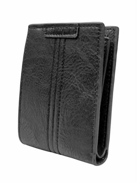 Kişilər üçün pulqabı, poliuretan, qara, 11sm x 8.5sm, 6 kart bölməsi, Çin istehsalı - WCo_3001_Black — Bakı
