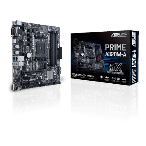 Asus Prime, A320M-A, AM4, DDR4, 64gb, 2666mhz, Micro ATX, 1, 0, 0, 1, 4, 8pin 90MB0VA0-M0EAY0 — Bakı