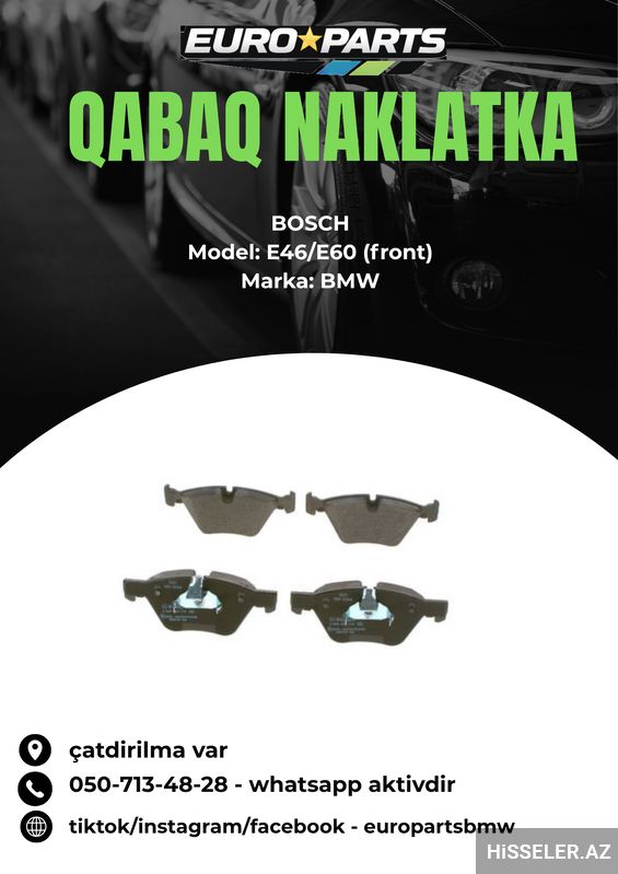 Bmw E46 E60 Qabaq Naklatka — Gidiş hissəsi, Bakı