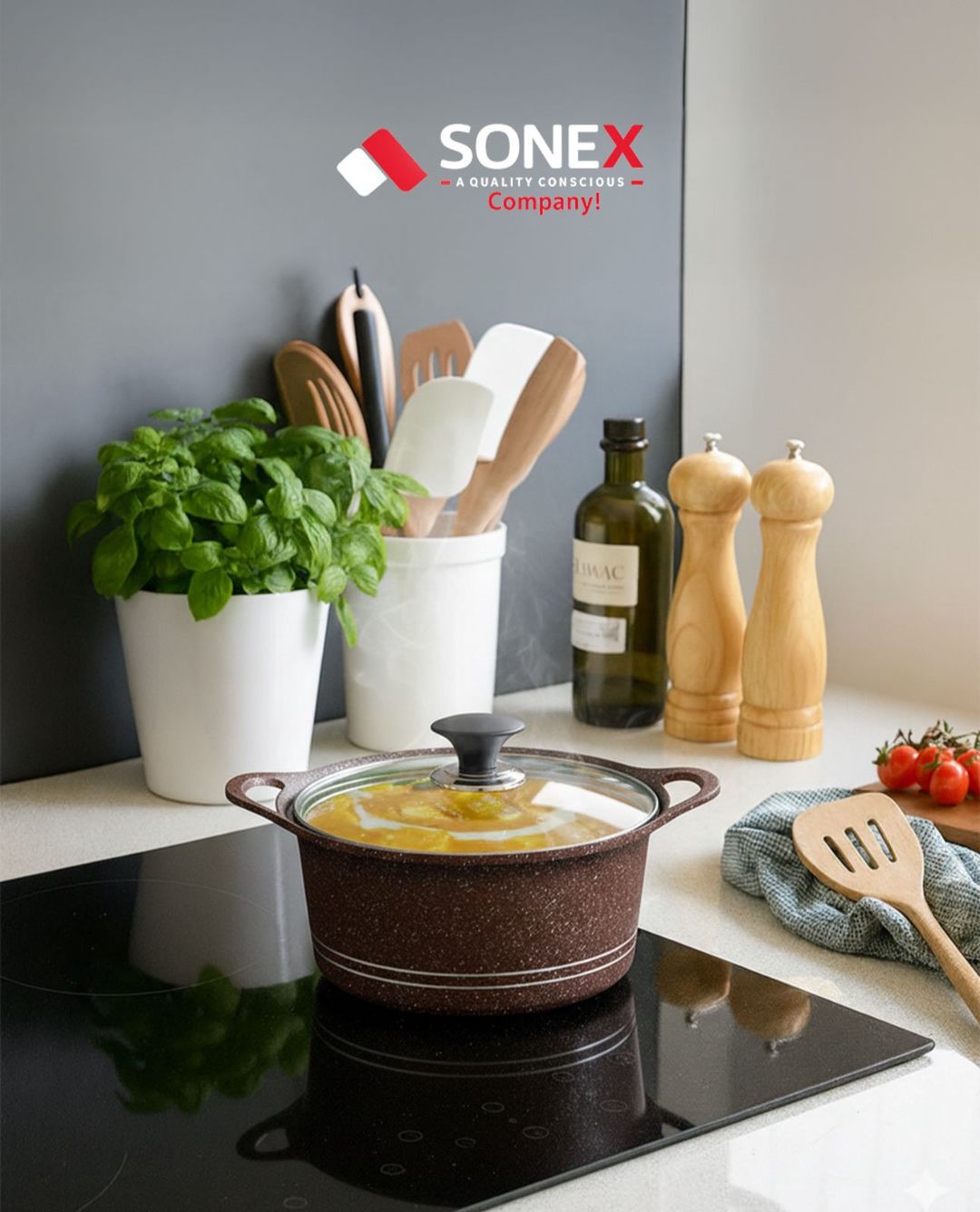 Qazan Sonex Omega, qranit, bənövşəyi, 3 l — Mallar, Bakı (2)