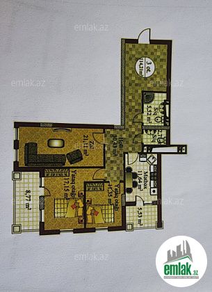 Satılır 3 otaqlı 115 m² yeni tikili Nizami m — Mənzil (2)
