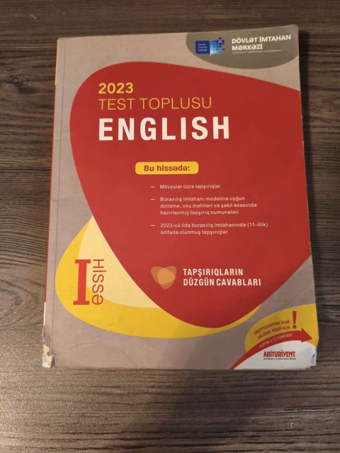 İngilis dili Testlər 5-ci sinif, DİM, 1-ci hissə, 2023 il — Bakı