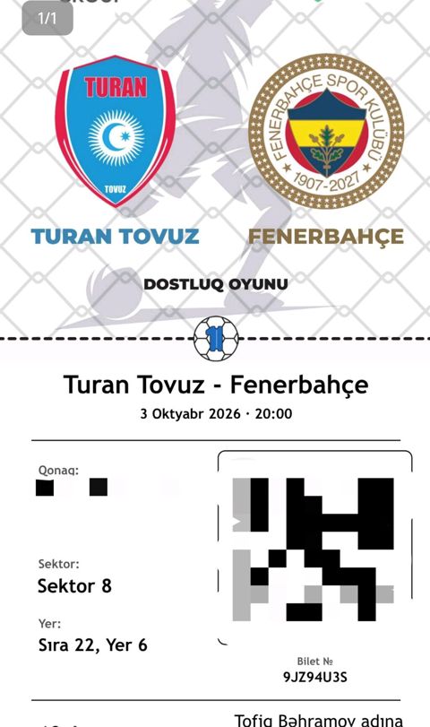 Turan Tovuz – Fenerbahçe oyununun bileti gedə bilmirəm deyə satıram — Sumqayıt