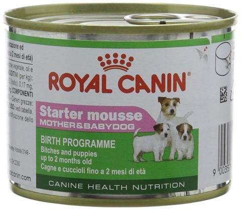 Nəm yem Royal Canin Starter Mousse hamilə itlər üçün və hər hansı bir cins üçün küçüklər üçün 195 q — Bakı
