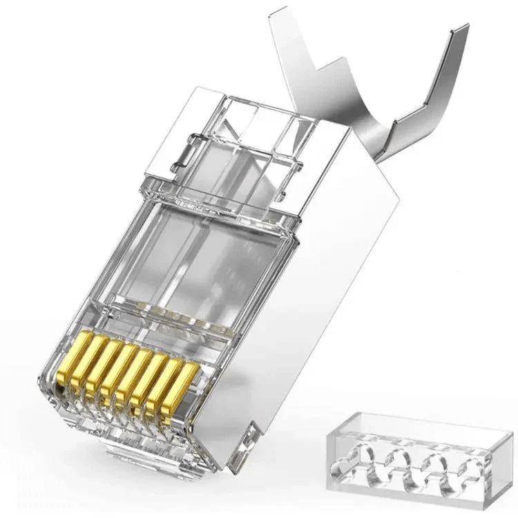 RJ45 8P/8C şəbəkə konnektoru - 50634 Ugreen Cat 7 Shielded Modular Plug Gold-plated 50U 10 pcs — SFP modulları və transceiverlər, Bakı