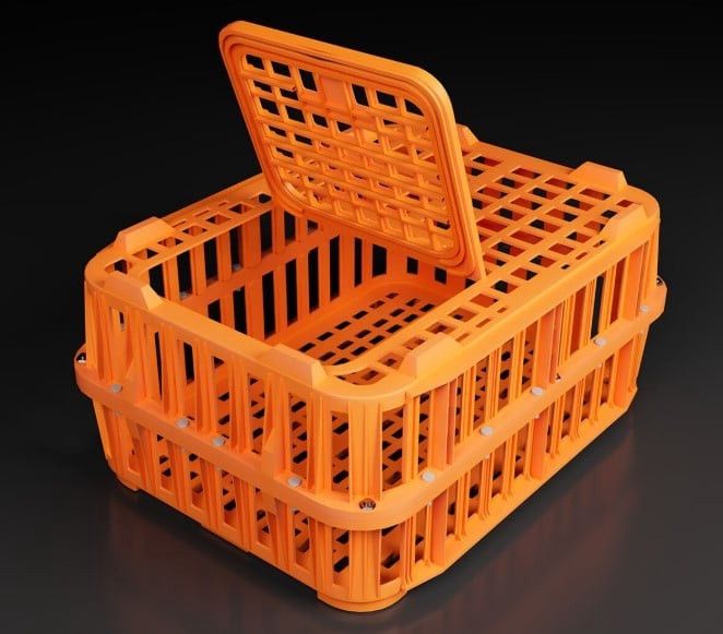 Plastik quş daşıyıcı səbət, toyuq, qaz, ördək və digər quşlar üçün prl_0395 — Mallar, Bakı (2)