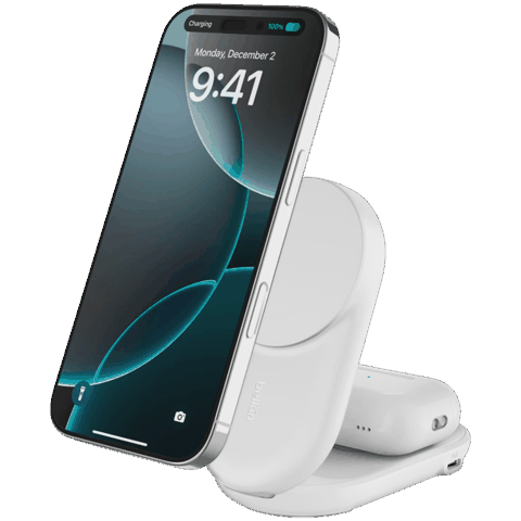 Simsiz enerji toplama cihazı Belkın UltraCharge Foldable magnetic 2-in-1 Usb-c, 25 Vt, Ağ — Zaryadlovchi qurilmalar