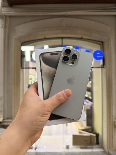 IPhone 15 Pro Max, 256 GB, Natural Titanium, Zəmanət, Kredit, Simsiz şarj — Bakı