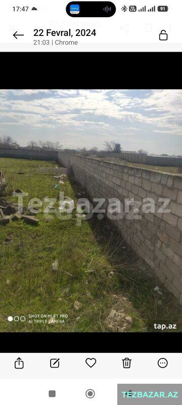 Maştağa qəsəbəsi torpaq sahəsi satılır 12.5sot — Torpaq, Bakı (3)