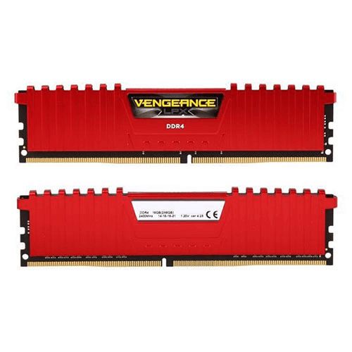 Operativ yaddaş RAM Corsair Vengeance LPX DDR4 Dram 32GB (16GBx2) CL18 CMK32GX4M2D3600C18R (RED) — Operativ yaddaş, Bakı