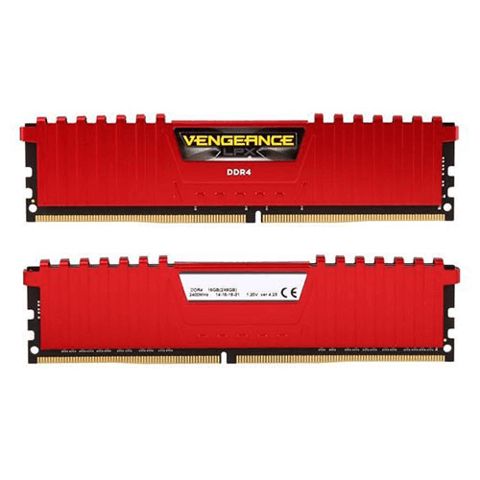 Operativ yaddaş RAM Corsair Vengeance LPX DDR4 Dram 32GB (16GBx2) CL18 CMK32GX4M2D3600C18R (RED) — Bakı