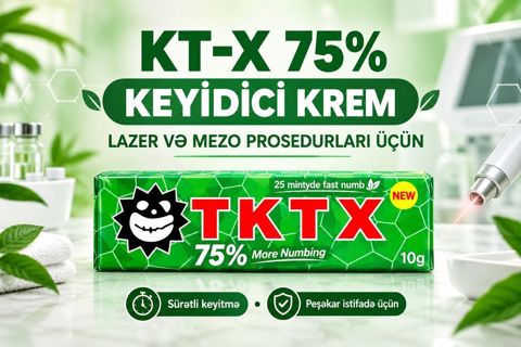 KT-X (Tktx) 75% keyidici krem – lazer və mezo prosedurları üçün — Saray