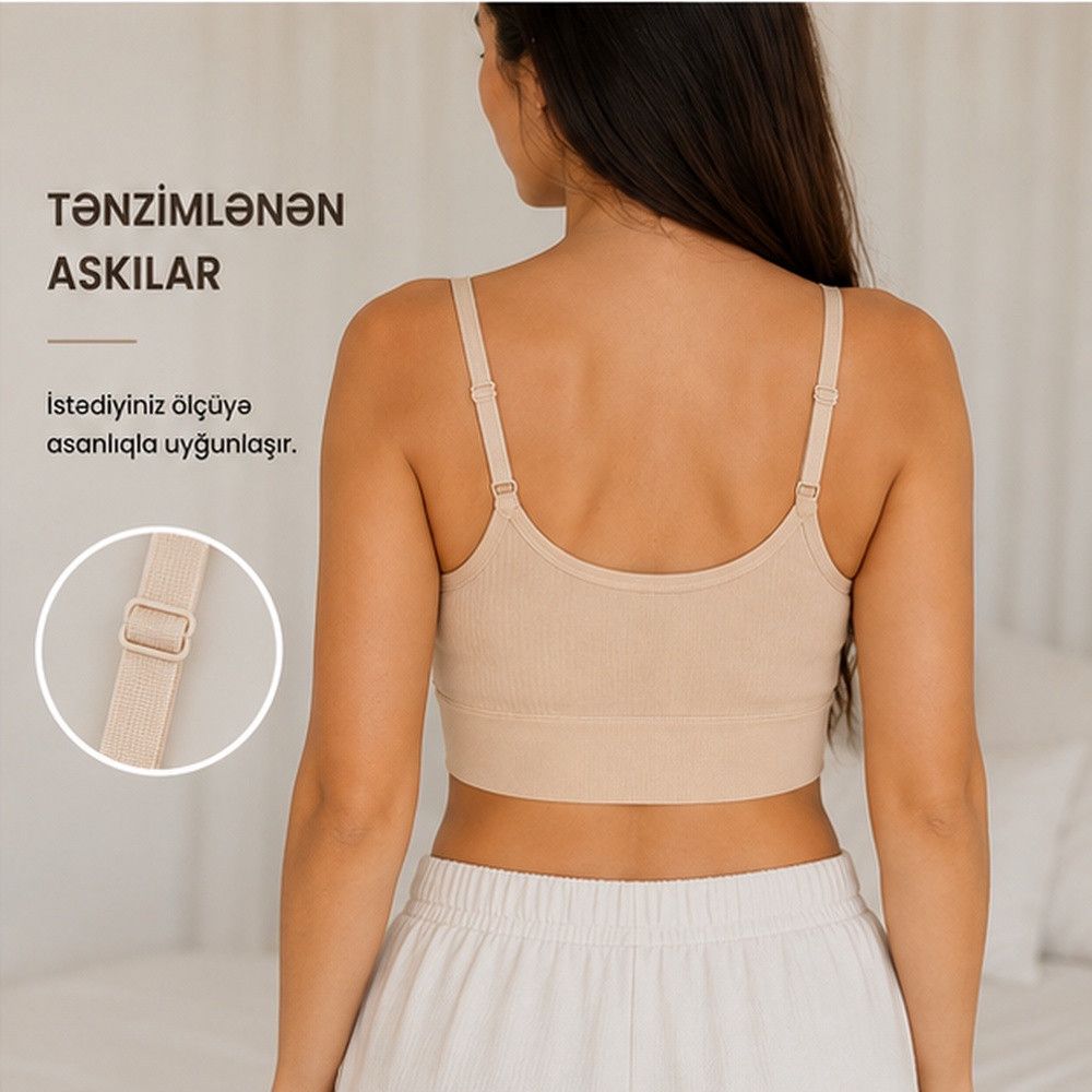 Qadınlar üçün çiyinbağları ilə top 2732944, bej, ölçü One size — Mallar, Bakı (3)