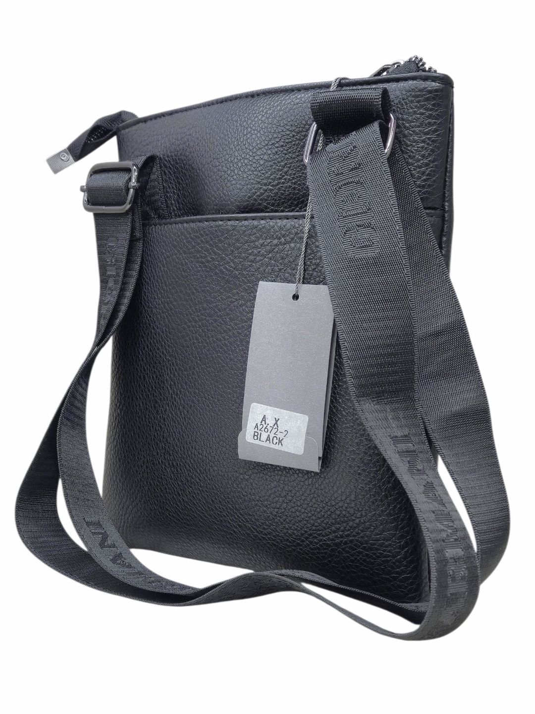 Qadın çantası Kross-bodi çanta, qara, poliuretan, 25.5x22 sm, Çin istehsalı - TheBest_A2672_Black — Mallar, Bakı (2)