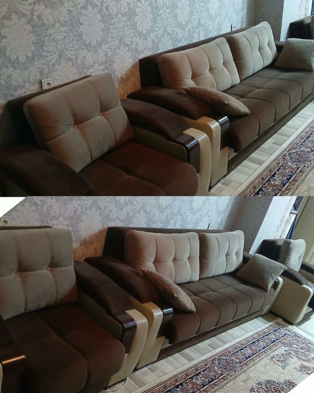 Divan kreslo desti 200azn. Her biri bazalidir. Unvan Masazir Nigaz — Yumşaq mobilya dəstləri, Qobu