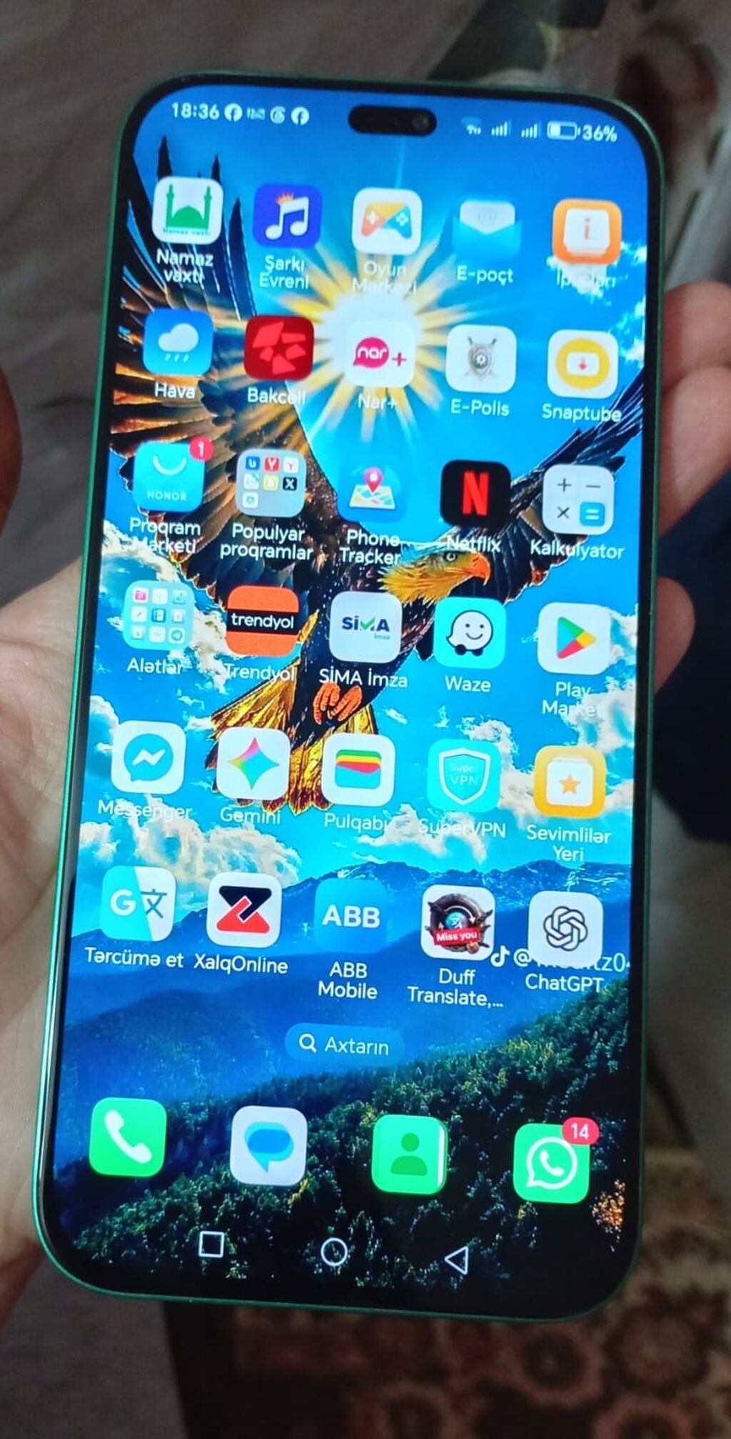Yaşıl rəngli smartfon Xüsusiyyətlər: - Ekran: Tam ekran, nazik — Digər smartfonlar, Siyəzən (2)