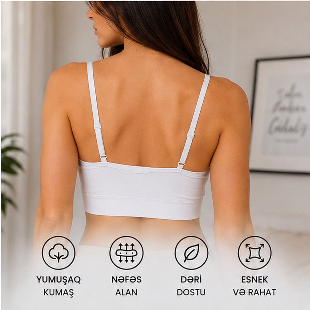Qadınlar üçün çiyinbağları ilə top 2732990, ağ, ölçü One size — Mallar, Bakı (3)