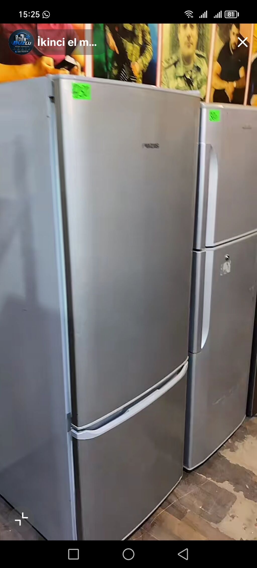 Philips iki qapılı soyuducu - Rəng: metalik/gümüşü - Qapı düzümü — Soyuducular, Digah