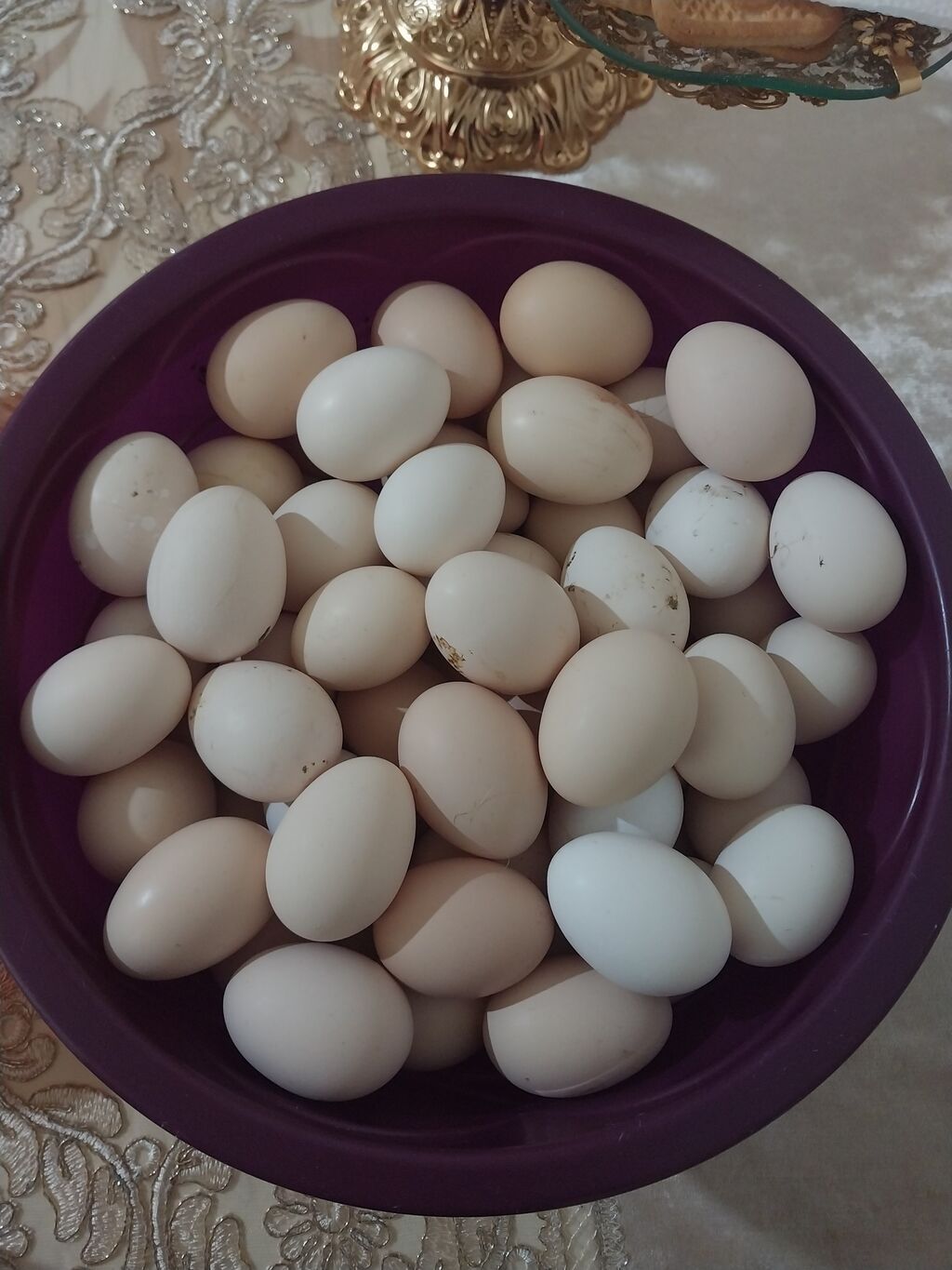 Təzə kənd yumurtası - Təbii yemlə bəslənən toyuqlardan toplanmış ağ — Qida məhsulları, Gəncə (2)