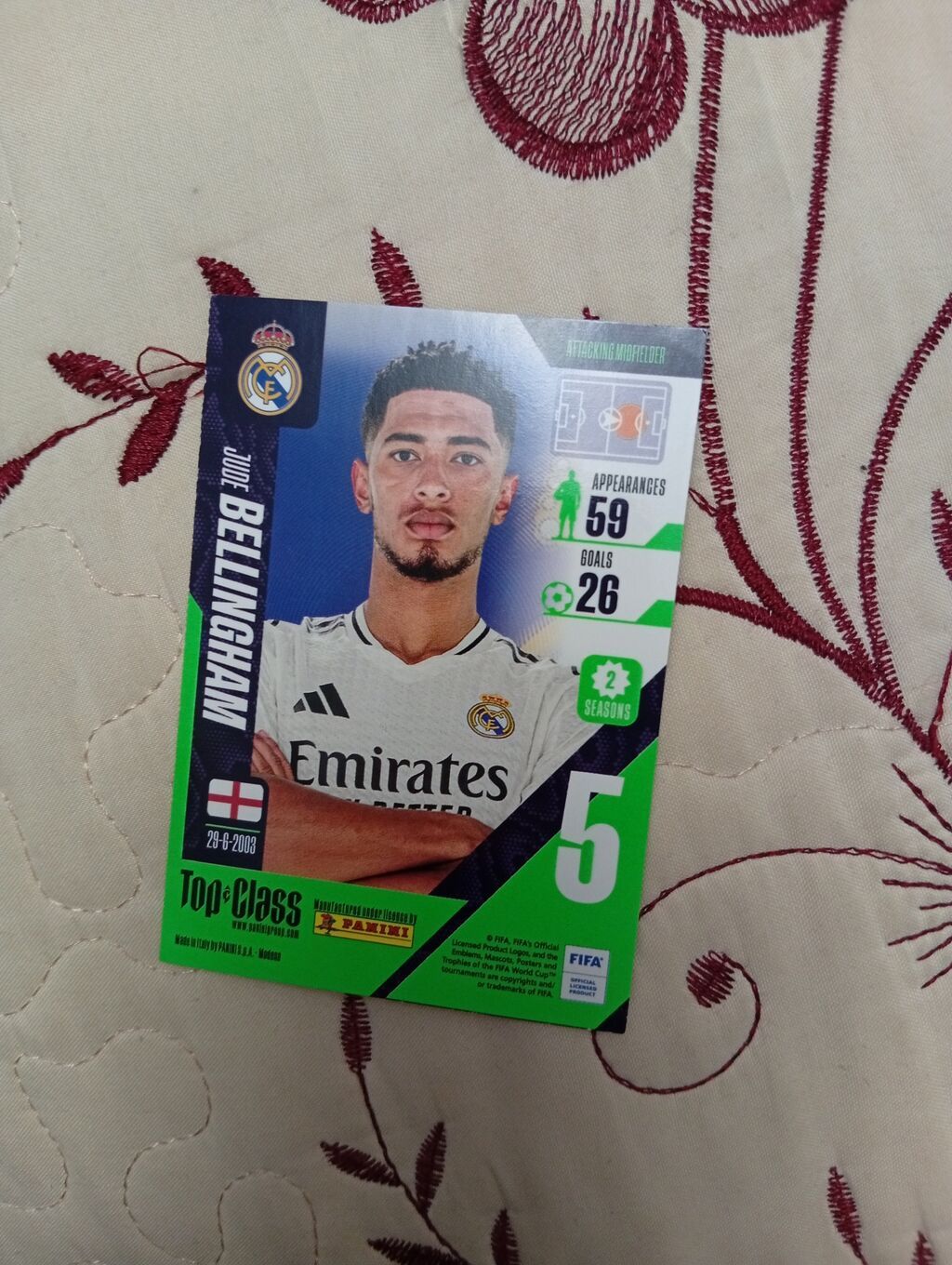 Panini “Top Class” kolleksiya kartı – Jude Bellingham (Real Madrid) — Digər, Bakı (2)
