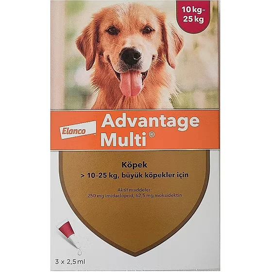 10 kq-dan 25 kq-a qədər itlər üçün Advantage Multi (Advocate) endoektosid 1 pipet 2.5 ml — Heyvan malları, Bakı