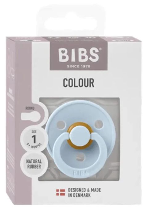 Əmzik Bibs Colour, lateks, ölçü 1, 0+ aydan, mavi — Bakı