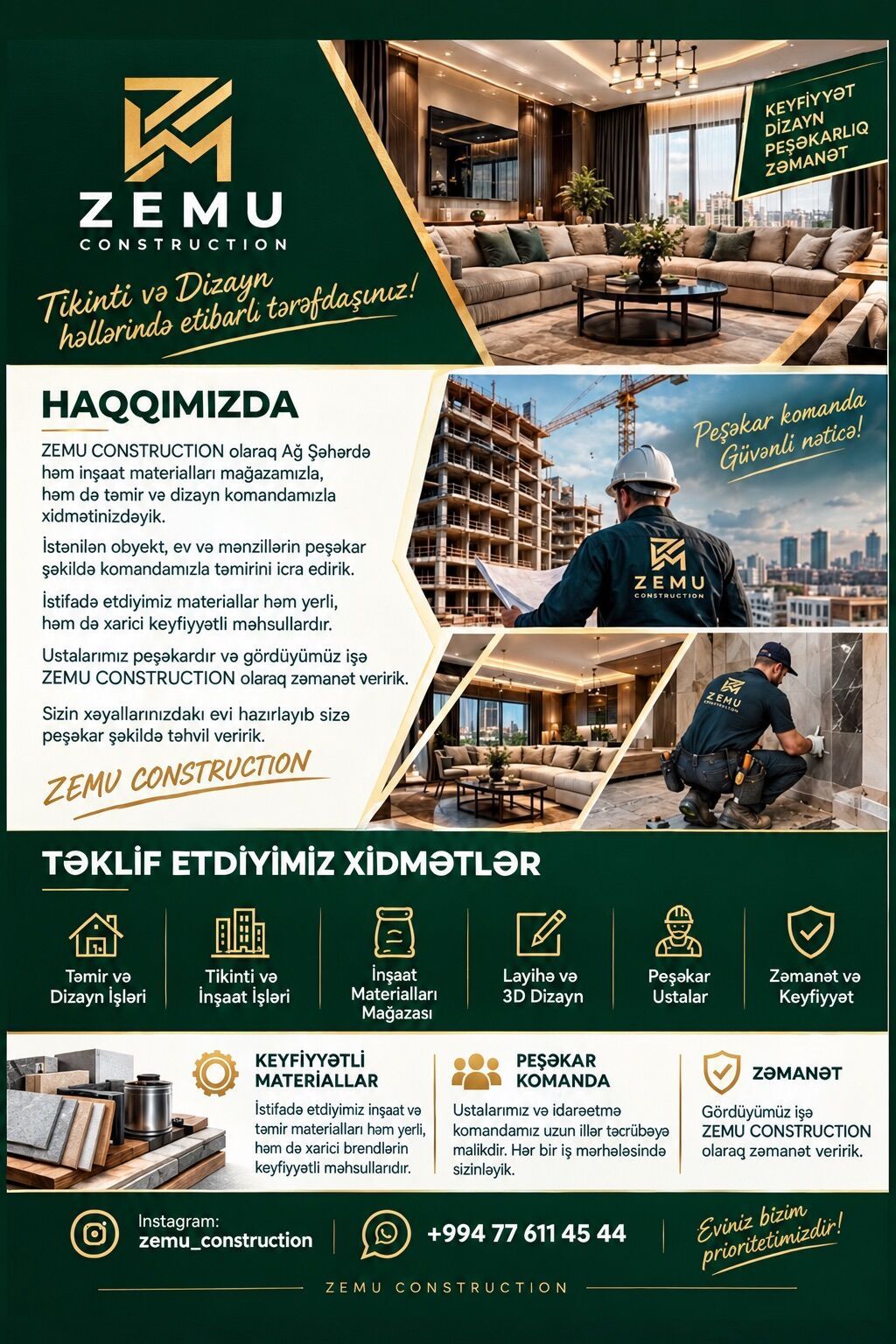 Peşakar komandamızla siz dəyərli müştərilərin xidmətindəyik. Ev — Təmir xidmətləri, Bakı (4)