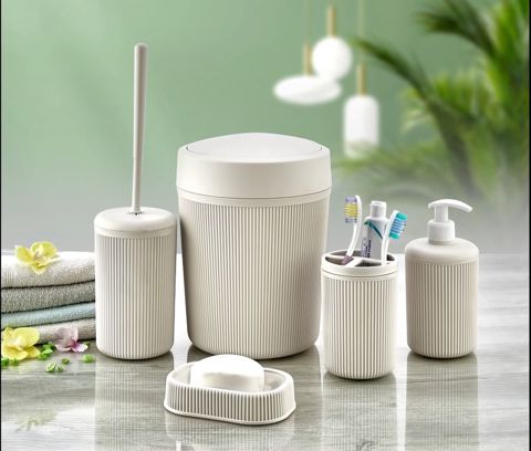 Hamam otağı dəsti, 5 əd, ABS-plastik, bej — Bakı