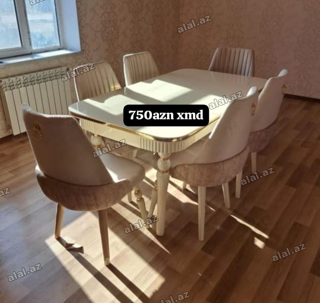 Qonaq otağı üçün, Yeni, Oval masa, 6 stul — Mebel, Bakı