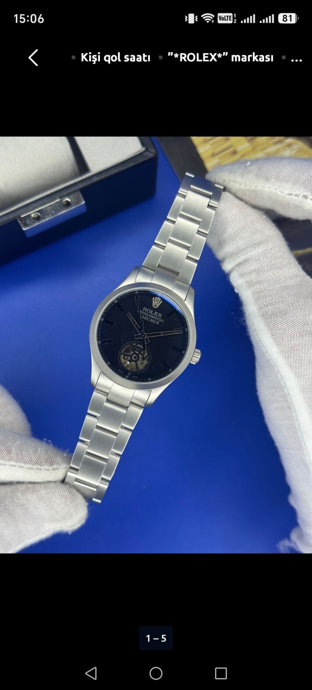 Yeni, Qol saatı, Rolex, rəng - Gümüşü — Qol saatları, Bakı (2)