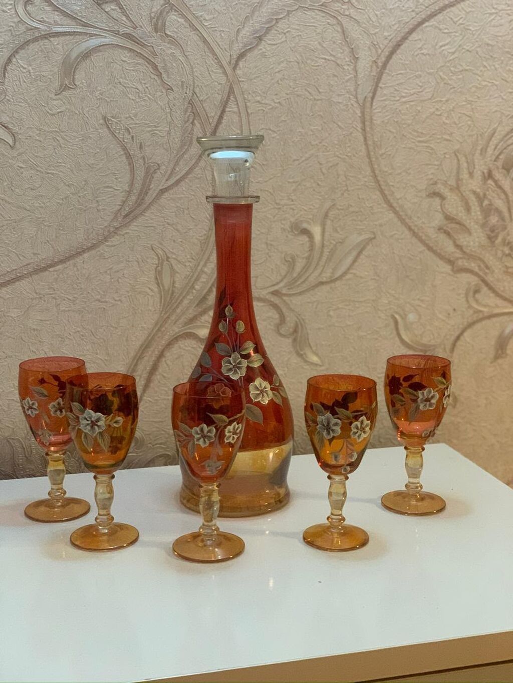 Rümkalar, rəng - Narıncı, Şüşə, 6 ədədli dəst — Süfrə qabı, Masazır