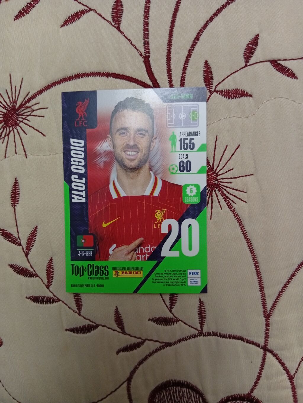Məhsul: Panini “Top Class” futbol kartı – Diogo Jota (Liverpool FC) — Digər, Bakı (2)