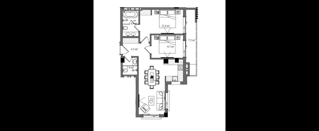 Satılır 3 otaqlı yeni tikili 78.9 m² — Mənzil, Qusar (7)