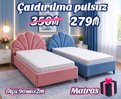 Matras – 90 sm x 2 m - Ölçü: 90 sm x 2 m, tək nəfərlik çarpayılar — Bakı