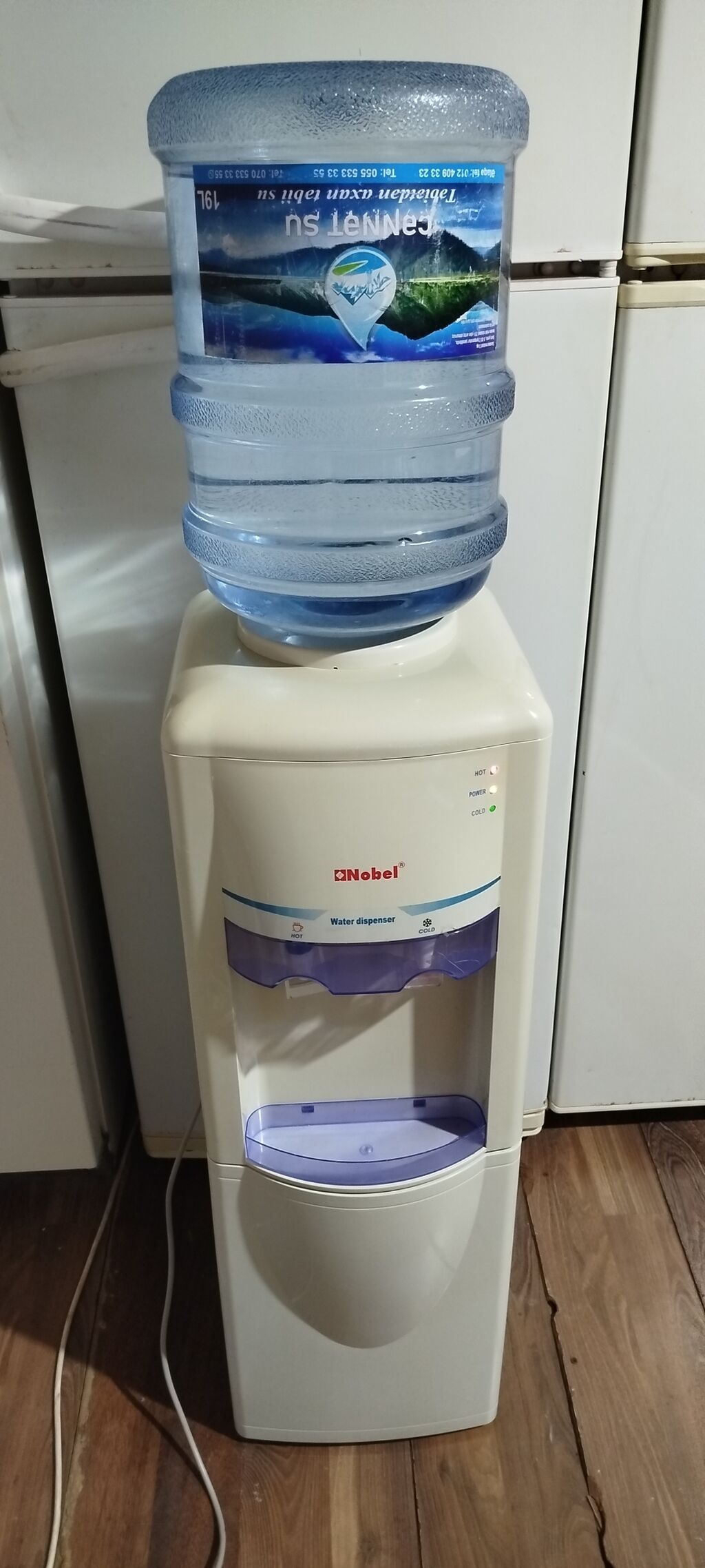 Nobel su paylayıcı (dispenser) - Üstdən qablı model, butulka ilə — Su soğutucuları və dispenserlər, Bakı (9)