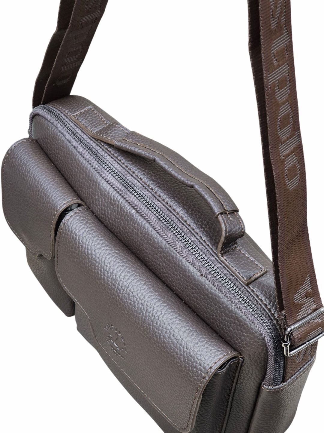 Uniseks kross-bodi çanta, qəhvəyi, poliuretan, 28sm x 19sm x 6sm, Türkiyə istehsalı - Westpolo_Bag-4026_Brown-Floater — Mallar, Bakı (3)