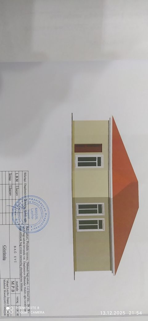 Satılır 3 otaqlı həyət evi/bağ evi 70 m² — Ev, yazlık, villa
