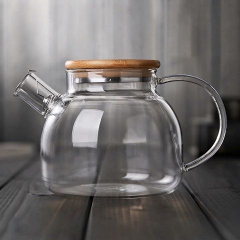 Dəmləmə çaydanı, 1000 ml, şüşə, şəffaf — Bakı