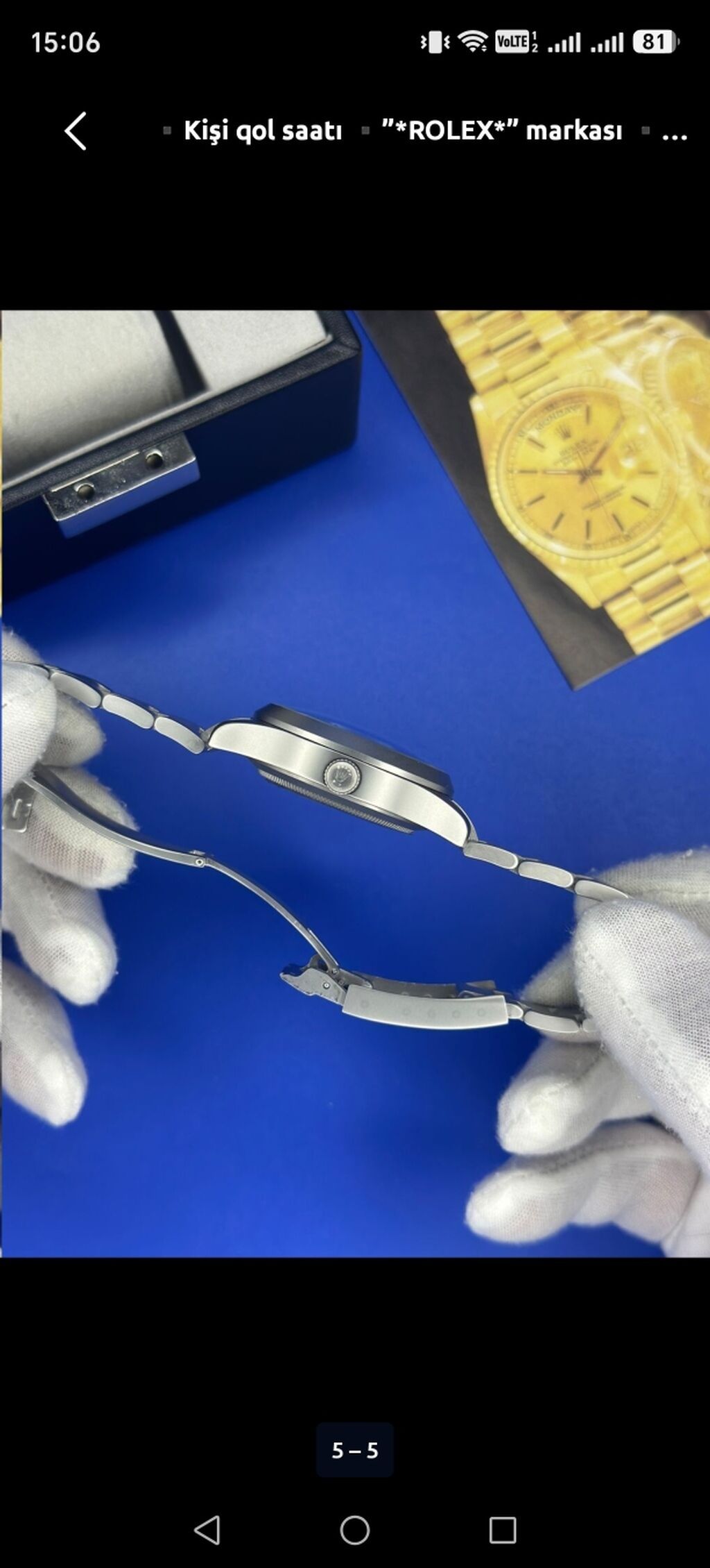 Yeni, Qol saatı, Rolex, rəng - Gümüşü — Qol saatları, Bakı (5)