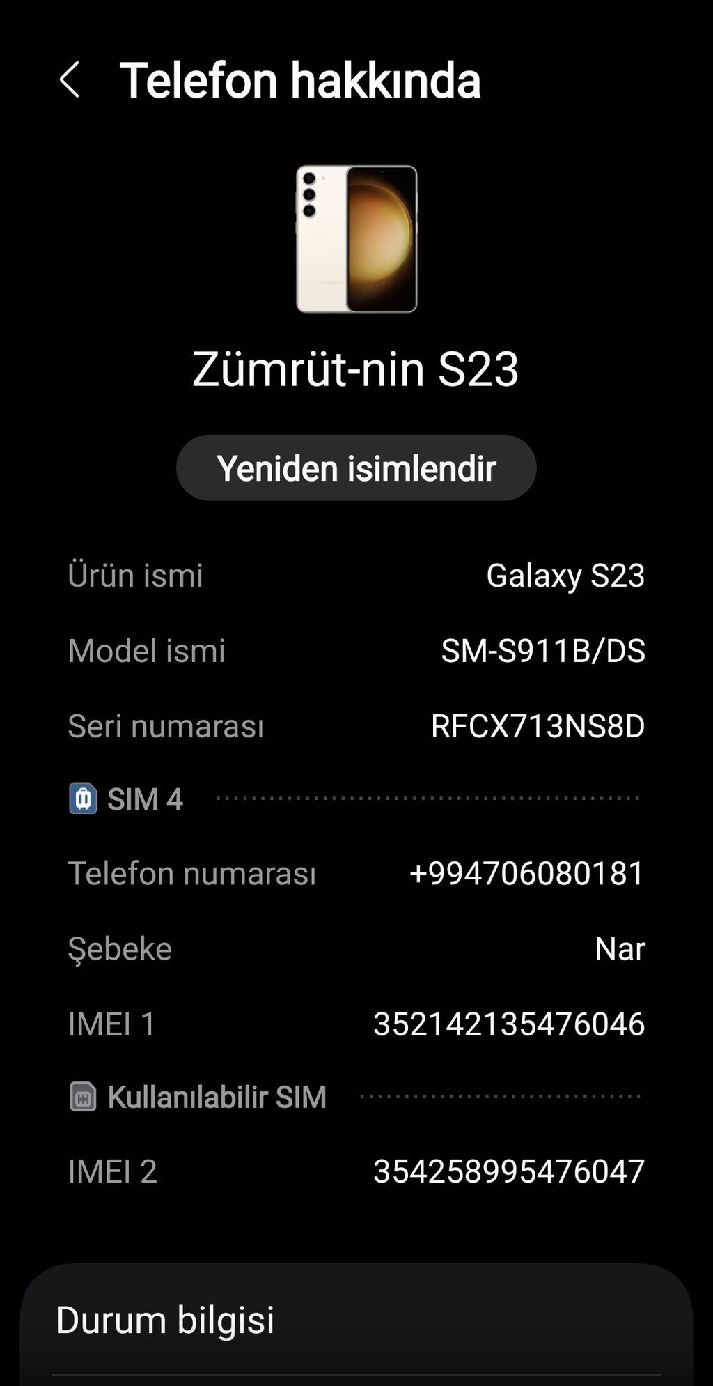 Samsung Galaxy S23, 256 GB, rəng - Ağ, İki sim kartlı — Samsung, Masazır (2)