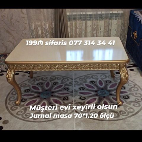 Düz masa, Açılmayan, Təkərsiz, Parlaq laminat — Bakı