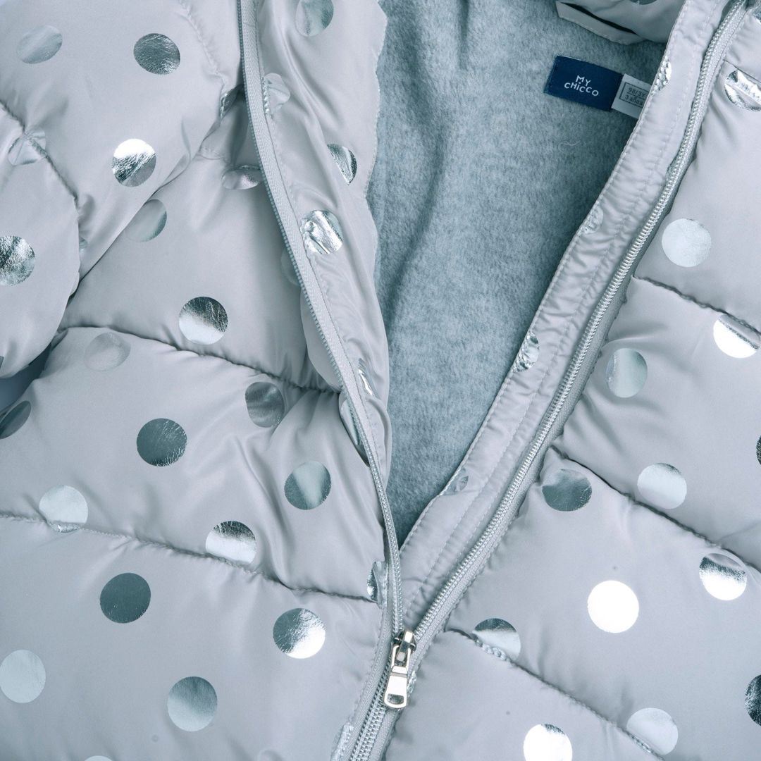 Qızlar üçün qış gödəkçəsi Chicco 9100622000000-91, boz, ölçü 2 yaş, xarici: 100% polyester, astar: 100% polyester, dolğu: 100% polyester - 8051700492161 — Mallar, Bakı (3)
