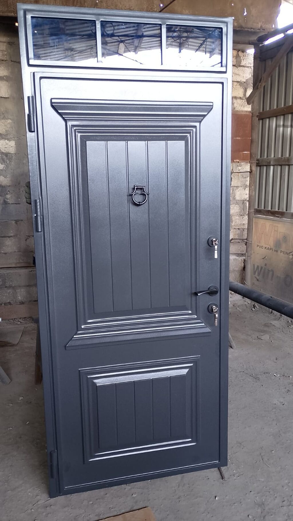 Mənzil üçün Yeni Giriş qapısı 120x220 sm Şəbəkə ilə, Zəmanətli, Pulsuz quraşdırma, Pulsuz çatdırılma, Ödənişli çatdırılma, Rayonlara çatdırılma — Pəncərələr, qapılar, balkonlar, Digah (9)